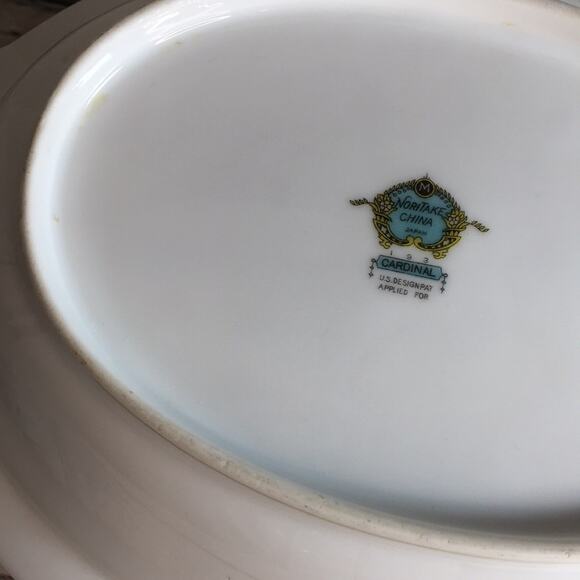 Vintage NORITAKE China 10 1/2" Oval Porcelain Vegetable Bowl Cardinal Gold Trim - Picture 9 of 10